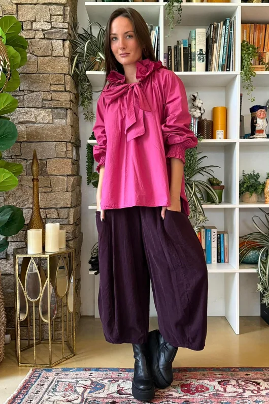 Paloma Tela Poet Blouse Deep Raspberry